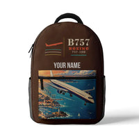 Thumbnail for Boeing 757-300 - 3D Backpack - Brown + Name