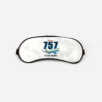Thumbnail for Boeing 757-300 - Cartoon + Name - Sleep Mask - White