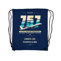 Thumbnail for Boeing 757-300 - Drawstring Bag - Original - Dark Blue