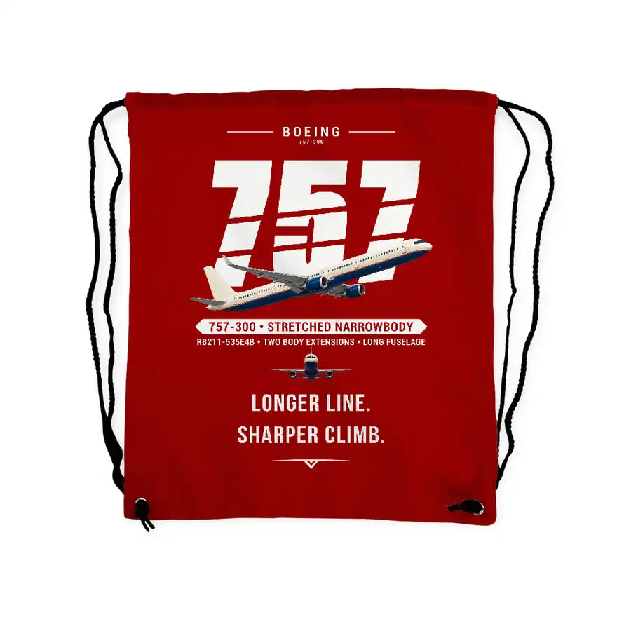 Boeing 757-300 - Drawstring Bag - Original - Red