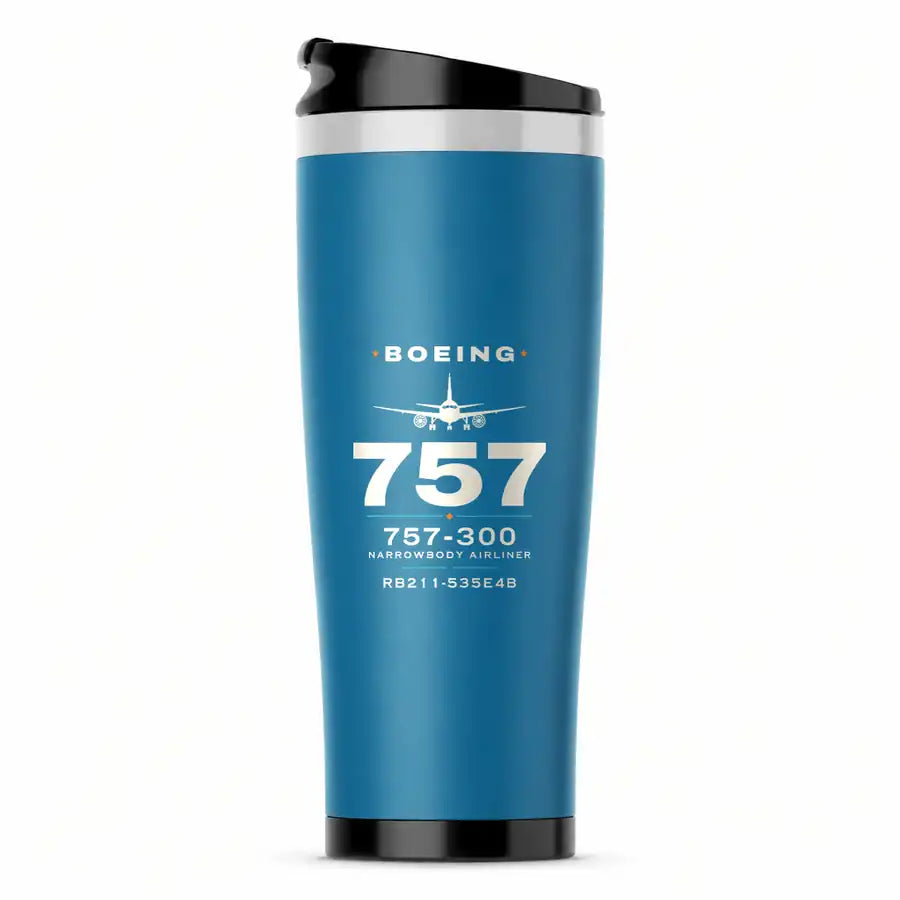 Boeing 757-300 - Heritage - Stainless Steel (No Holder) - Light Blue