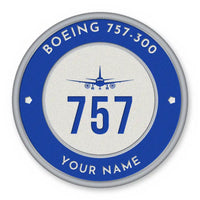 Thumbnail for Boeing 757-300 Patches - Circle + Name - Royal White