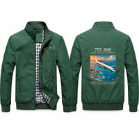 Thumbnail for Boeing 757-300 Stylish Jackets - Stand Collar - Poster - Green