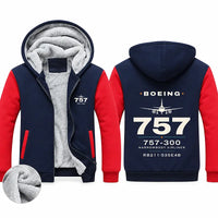 Thumbnail for Boeing 757-300 Zipped Sweatshirts - Heritage - Navy & Red