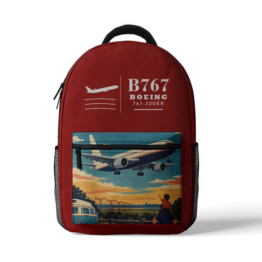 Boeing 767-300ER - 3D Backpack - Red