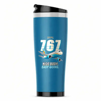 Thumbnail for Boeing 767-300ER - Cartoon - Stainless Steel (No Holder) - Light Blue