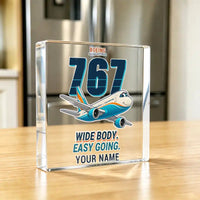 Thumbnail for Boeing 767-300ER - Crystal Ornament - Cartoon + Name - Kitchen