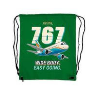 Thumbnail for Boeing 767-300ER - Drawstring Bag - Cartoon - Green