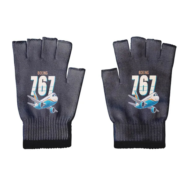 Boeing 767-300ER - Gloves - Cut - Cartoon - Black