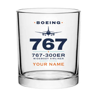 Thumbnail for Boeing 767-300ER - Heritage + Name - Special Whiskey Glass