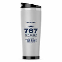 Thumbnail for Boeing 767-300ER - Heritage + Name - Stainless Steel (No Holder) - Light Gray