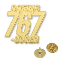 Thumbnail for Boeing 767-300ER - Hollow Pin - Tag - Gold