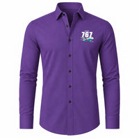 Thumbnail for Boeing 767-300ER - Long Sleeve Shirt - Cartoon - Purple