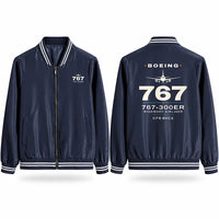 Thumbnail for Boeing 767-300ER Stylish Jackets - Baseball Collar - Heritage - Navy Blue