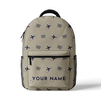 Thumbnail for Boeing 767-300F - 3D Backpack - 3D Pattern + Name - Beige