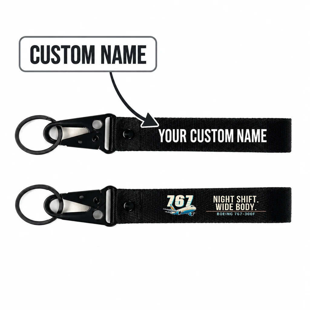 Boeing 767-300F Hawk-Shaped Key Chains - Black - Cartoon - Personalized