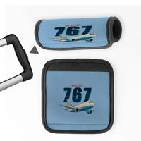 Thumbnail for Boeing 767-300F - Cartoon - Luggage Handle Cover - Light Blue