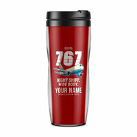 Thumbnail for Boeing 767-300F - Cartoon + Name - Plastic (No Holder) - Red