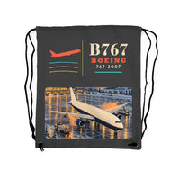 Thumbnail for Boeing 767-300F - Drawstring Bag - Classic - Gray