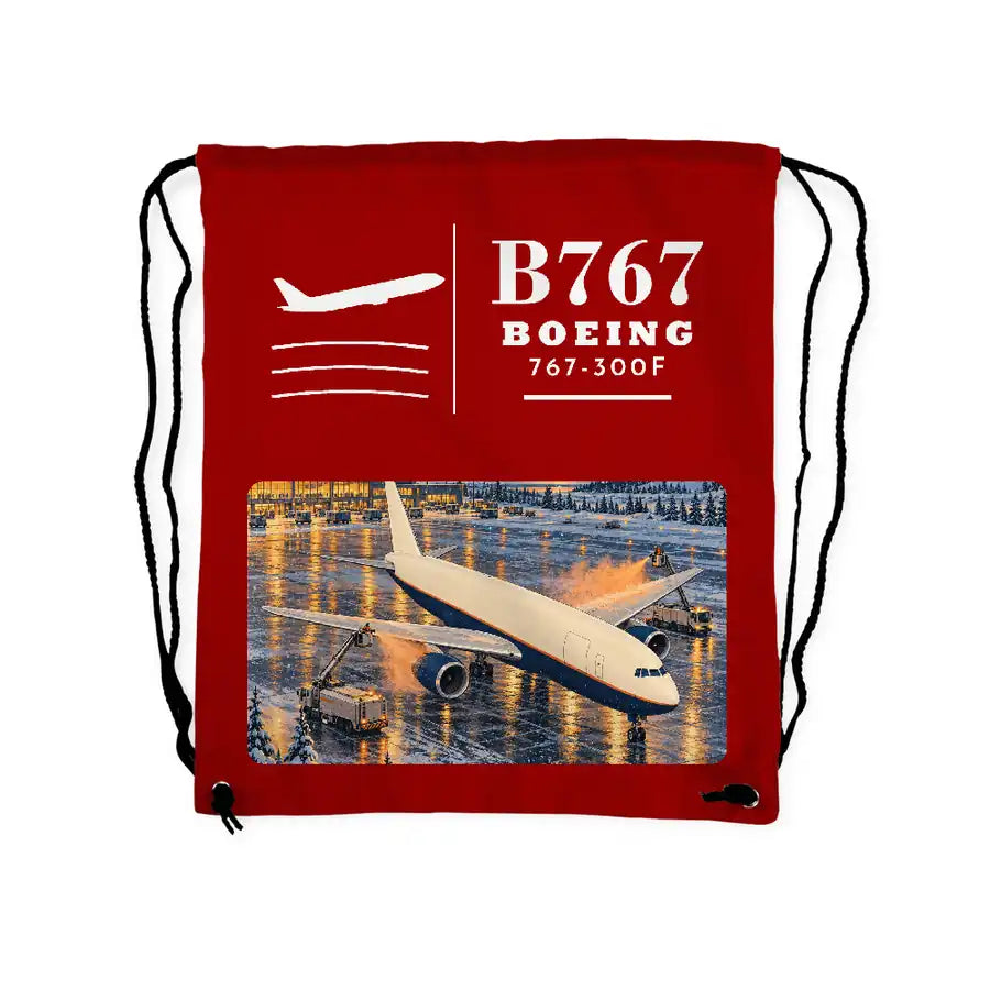 Boeing 767-300F - Drawstring Bag - Classic - Red
