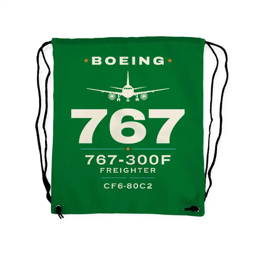 Boeing 767-300F - Drawstring Bag - Heritage - Green