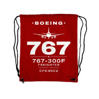 Thumbnail for Boeing 767-300F - Drawstring Bag - Heritage - Red