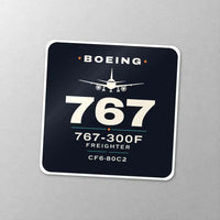 Thumbnail for Boeing 767-300F - Heritage - Square Sticker - Close-up