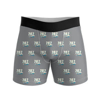 Thumbnail for Boeing 767-300F - Men Boxers - Cartoon Pattern - Gray