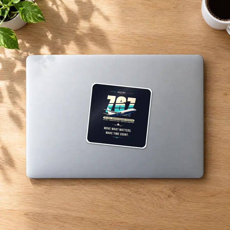 Boeing 767-300F - Original - Square Sticker - MacBook
