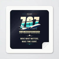 Thumbnail for Boeing 767-300F - Original - Square Sticker - Peel