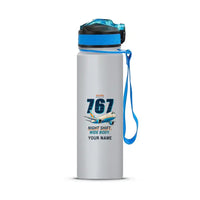 Thumbnail for Boeing 767-300F - Sports Kettle - Cartoon + Name - Light Gray