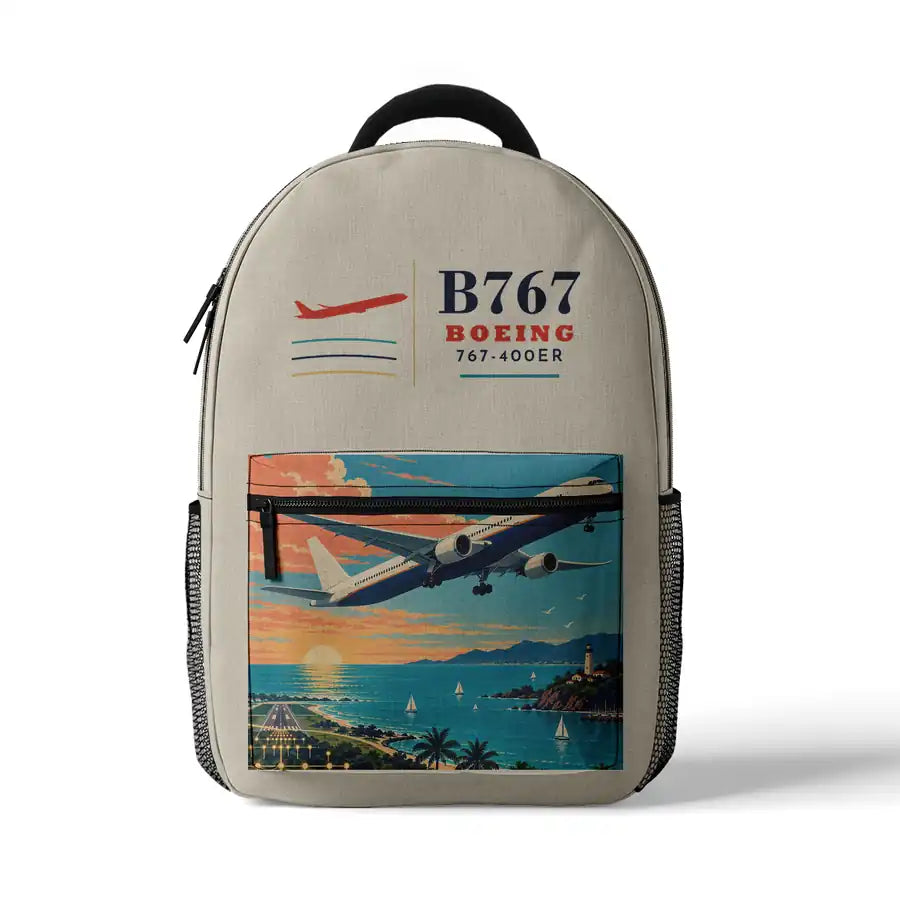 Boeing 767-400ER - 3D Backpack - Beige