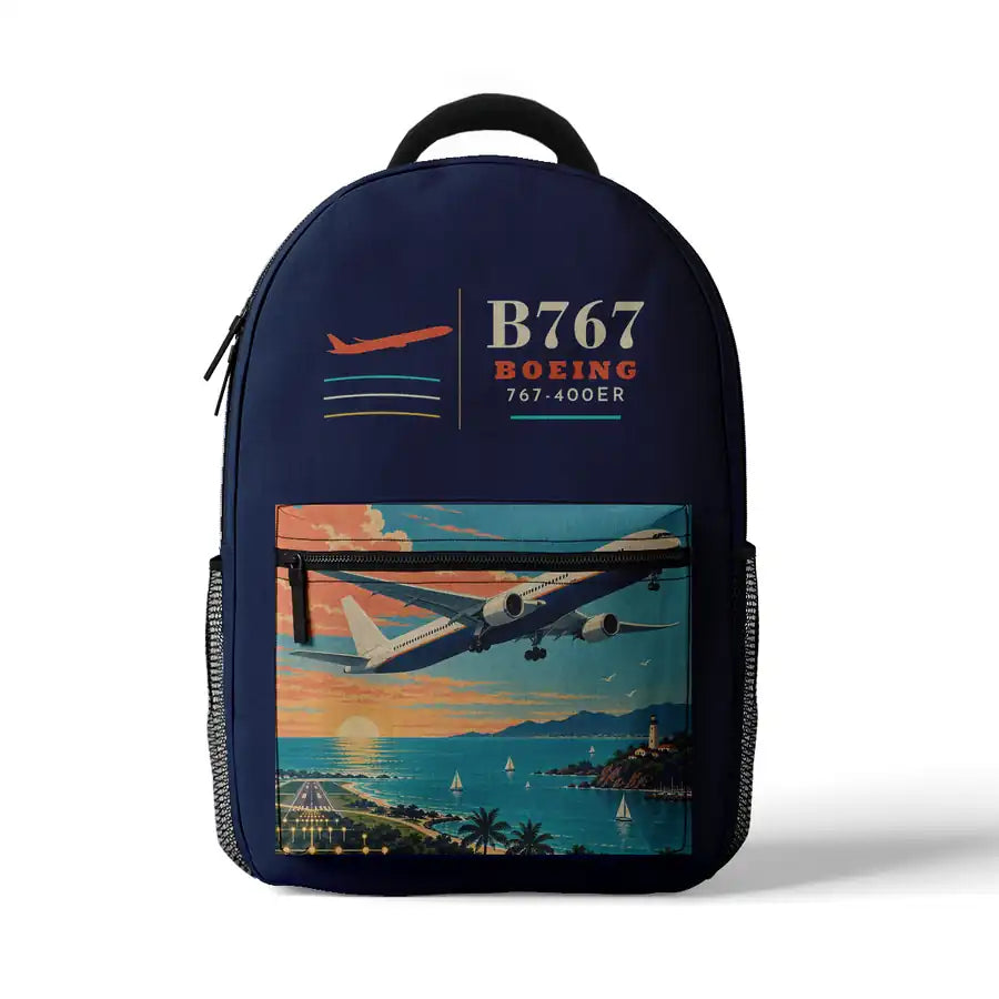 Boeing 767-400ER - 3D Backpack - Dark Blue