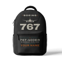 Thumbnail for Boeing 767-400ER - 3D Backpack - Heritage + Name - Gray