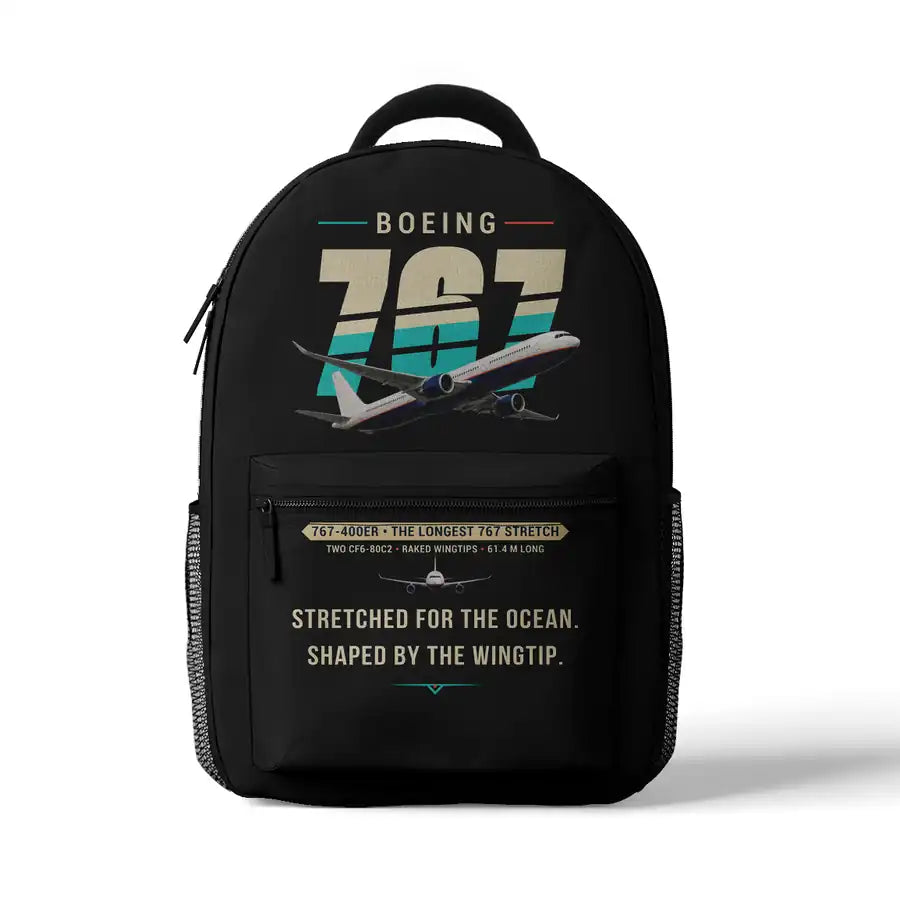 Boeing 767-400ER - 3D Backpack - Original - Black