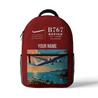 Thumbnail for Boeing 767-400ER - 3D Backpack - Red + Name