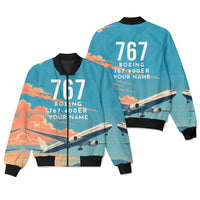 Thumbnail for Boeing 767-400ER 3D All-Over Print Clothing - Bomber Jacket - 3D + Name