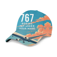 Thumbnail for Boeing 767-400ER 3D All-Over Print Clothing - Cap - 3D + Name