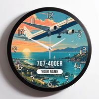 Thumbnail for Boeing 767-400ER - 3D + Name - Framed - Full Print