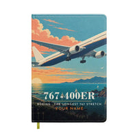 Thumbnail for Boeing 767-400ER - 3D + Name - Notebook - Full Print