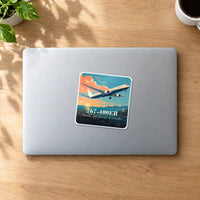 Thumbnail for Boeing 767-400ER - 3D - Square Sticker - MacBook