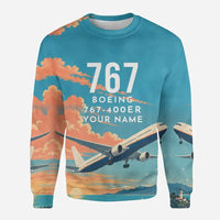 Thumbnail for Boeing 767-400ER 3D All-Over Print Clothing - Sweatshirt - 3D + Name