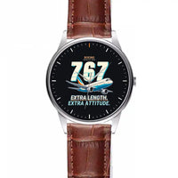 Thumbnail for Boeing 767-400ER - Cartoon - Leather Strap - Striped Brown Leather Strap