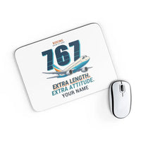 Thumbnail for Boeing 767-400ER - Cartoon + Name - Mouse Pad - White