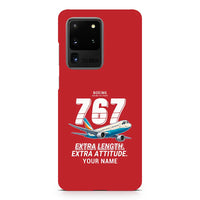 Thumbnail for Boeing 767-400ER - Cartoon + Name - Samsung Case - Red
