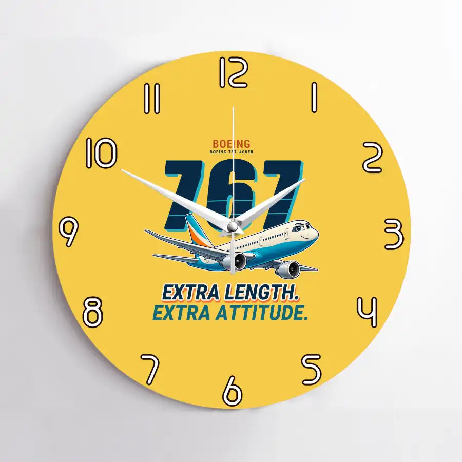 Boeing 767-400ER - Cartoon - No Frame - Yellow