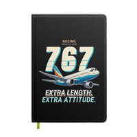 Thumbnail for Boeing 767-400ER - Cartoon - Notebook - Black