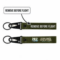 Thumbnail for Boeing 767-400ER Hawk-Shaped Key Chains - Dark Green - Cartoon - Remove Before Flight