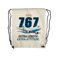 Thumbnail for Boeing 767-400ER - Drawstring Bag - Cartoon - Beige