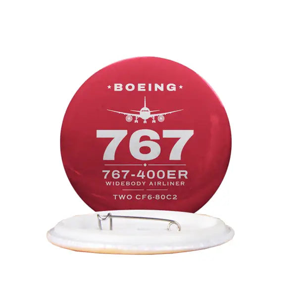 Boeing 767-400ER - Heritage - Pin - Red